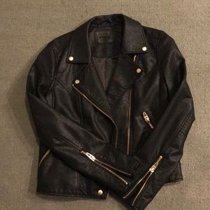 Never worn black faux leather